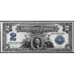 1899 $2 Mini-Porthole Silver Certificate Note