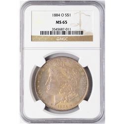 1884-O $1 Morgan Silver Dollar Coin NGC MS65 Nice Toning