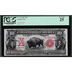 1901 $10 Bison Legal Tender Note Fr.115 PCGS Very Fine 25