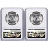 Image 2 : Lot of (2) 1960 Franklin Half Dollar Coins NGC MS64
