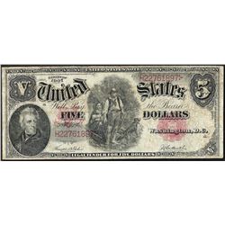 1907 $5 Woodchopper Legal Tender Note
