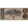 Image 1 : 1864 $5 Confederate States of America Note