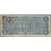 Image 2 : 1864 $5 Confederate States of America Note