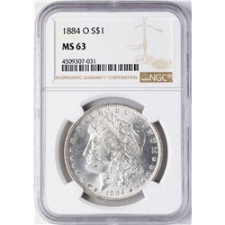 1884-O $1 Morgan Silver Dollar Coin NGC MS63