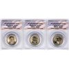Image 1 : Lot of (3) 2008 Presidential Oath Dollar Coins ANACS MS65
