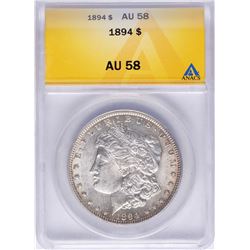 1894 $1 Morgan Silver Dollar Coin ANACS AU58