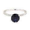 Image 2 : 14KT White Gold 2.14 ctw Sapphire and Diamond Ring