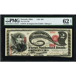 Original Lazy Deuce $2 First NB Newark, OH National Currency Note PMG Unc. 62EPQ