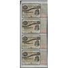 Image 1 : Uncut Sheet of (4) State of Louisiana Baby Bond Obsolete Notes