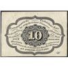 Image 2 : July 17, 1862 10 Cents First Issue Fractional Currency Note