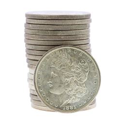 Roll of (20) Brilliant Uncirculated 1881-S $1 Morgan Silver Dollar Coins