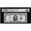 Image 1 : 1953B $5 Silver Certificate Note Fr.1657 PMG Gem Uncirculated 66EPQ