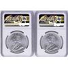 Image 2 : Lot of (2) 2018 South Africa Krugerrand Silver Coins NGC MS69 First Day of Issue