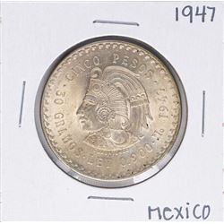1947 Mexico Cinco Pesos Silver Coin
