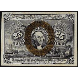 March 3, 1863 25 Cents Second Issue Fractional Currency Note