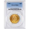 Image 1 : 1901 $10 Liberty Head Eagle Gold Coin PCGS MS64