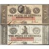 Image 1 : Lot of 1862 $5 & $10 The State of Georgia Obsolete Note