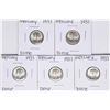 Image 1 : Lot of (5) 1937 Mercury Dime Coins