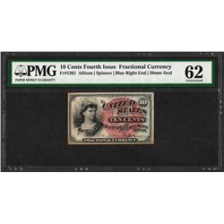 March 3, 1863 Fourth Issue 10 Cents Fractional Currency Note Fr.1261 PMG Uncircu