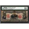 Image 1 : 1901 $10 Bison Legal Tender Note Fr.122 PMG Very Good 10 Net