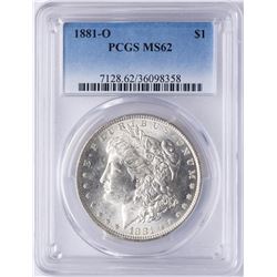 1881-O $1 Morgan Silver Dollar Coin PCGS MS62