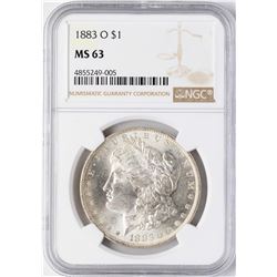 1883-O $1 Morgan Silver Dollar Coin NGC MS63