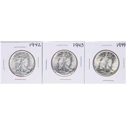 Lot of 1942-1944 Walking Liberty Half Dollar Coins