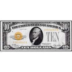 1928 $10 Gold Certificate Note