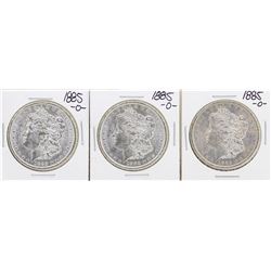 Lot of (3) 1885-O $1 Morgan Silver Dollar Coins
