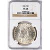 Image 1 : 1886 $1 Morgan Silver Dollar Coin NGC MS64