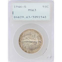 1946-S Walking Liberty Half Dollar Silver Coin PCGS MS63 Rattler