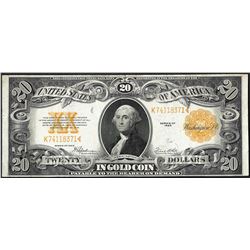 1922 $20 Gold Certificate Note