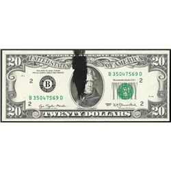 1977 $20 Federal Reserve Note ERROR Ink Smear