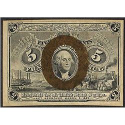 March 3, 1863 Five Cents Second Issue Fractional Currency Note
