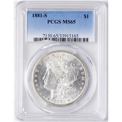 1881-S $1 Morgan Silver Dollar Coin PCGS MS65