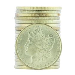 Roll of (20) 1889 $1 Brilliant Uncirculated Morgan Silver Dollar Coins