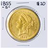 Image 1 : 1855-S $20 Liberty Head Double Eagle Gold Coin