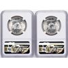 Image 2 : Lot of (2) 1955 Franklin Half Dollar Coins NGC MS64