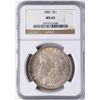 Image 1 : 1885 $1 Morgan Silver Dollar Coin NGC MS63