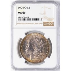 1904-O $1 Morgan Silver Dollar Coin NGC MS65