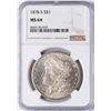 Image 1 : 1878-S $1 Morgan Silver Dollar Coin NGC MS64