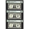 Image 1 : Lot of (3) Consec. 1957 $1 Silver Certificate Notes PMG Superb Gem Unc 68PPQ