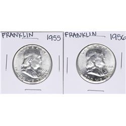 Lot of 1955-1956 Franklin Half Dollar Coins