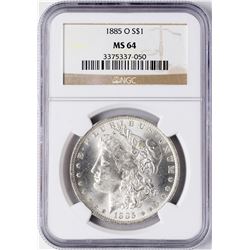 1885-O $1 Morgan Silver Dollar Coin NGC MS64