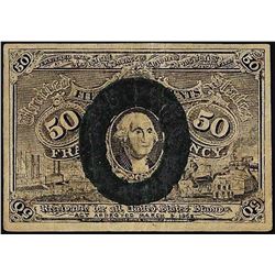 Contemporary Counterfeit 1863 50 Cents Second Issue Fractional Currency Note