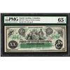 Image 1 : 1872 $20 State of South Carolina Obsolete Note PMG Gem Uncirculated 65EPQ
