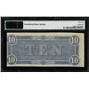 Image 2 : 1864 $10 Confederate States of America Note T-68 PMG Uncirculated 62EPQ
