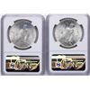 Image 2 : Lot of 1922-1923 $ Peace Silver Dollar Coins NGC MS63