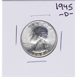 1945-D Washington Quarter Coin