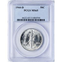 1944-D Walking Liberty Half Dollar Coin PCGS MS65